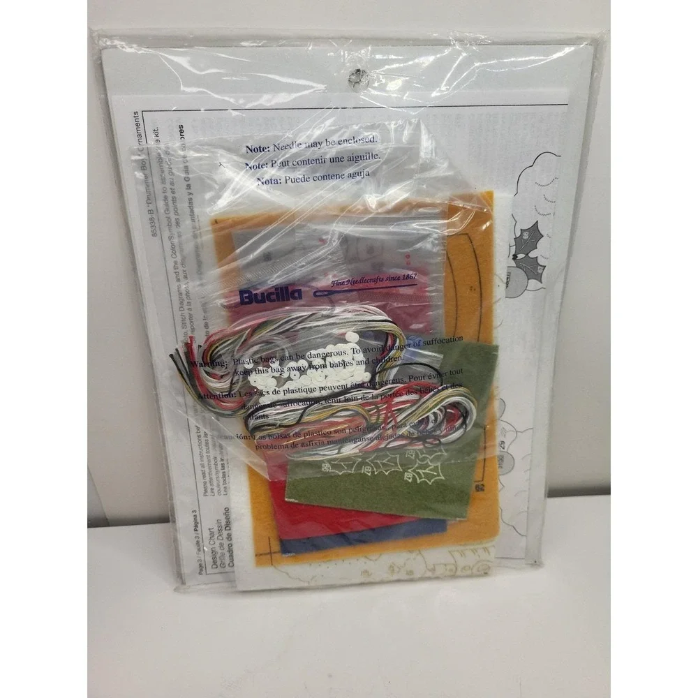 New Bucilla 85338 Drummer Boy Felt Ornament Set Drums Lambs Music - New Rare Kit